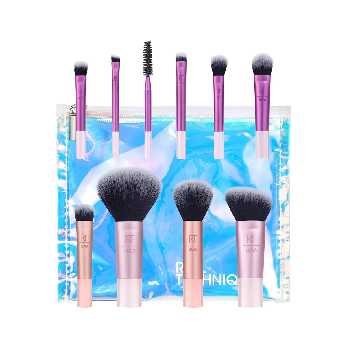 Real Techniques Travel Fantasy Mini Brush Set with Free Makeup Bag