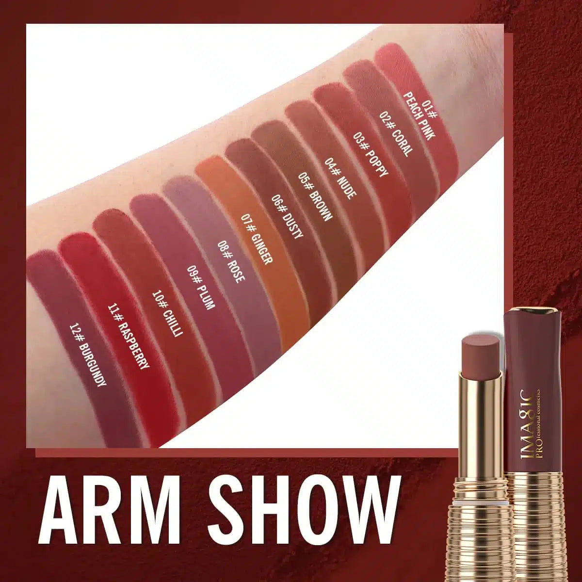 Imagic Professional Waterproof Matte Kiss Proof Bullet Lipstick