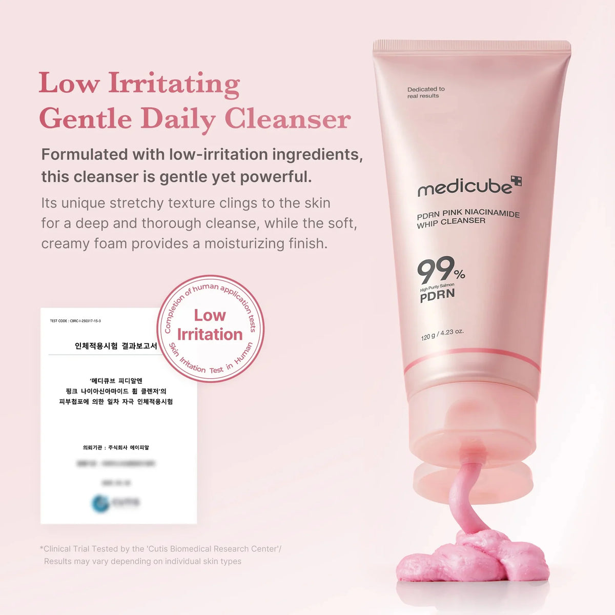 Medicube PDRN Pink Niacinamide Whip Cleanser 120g