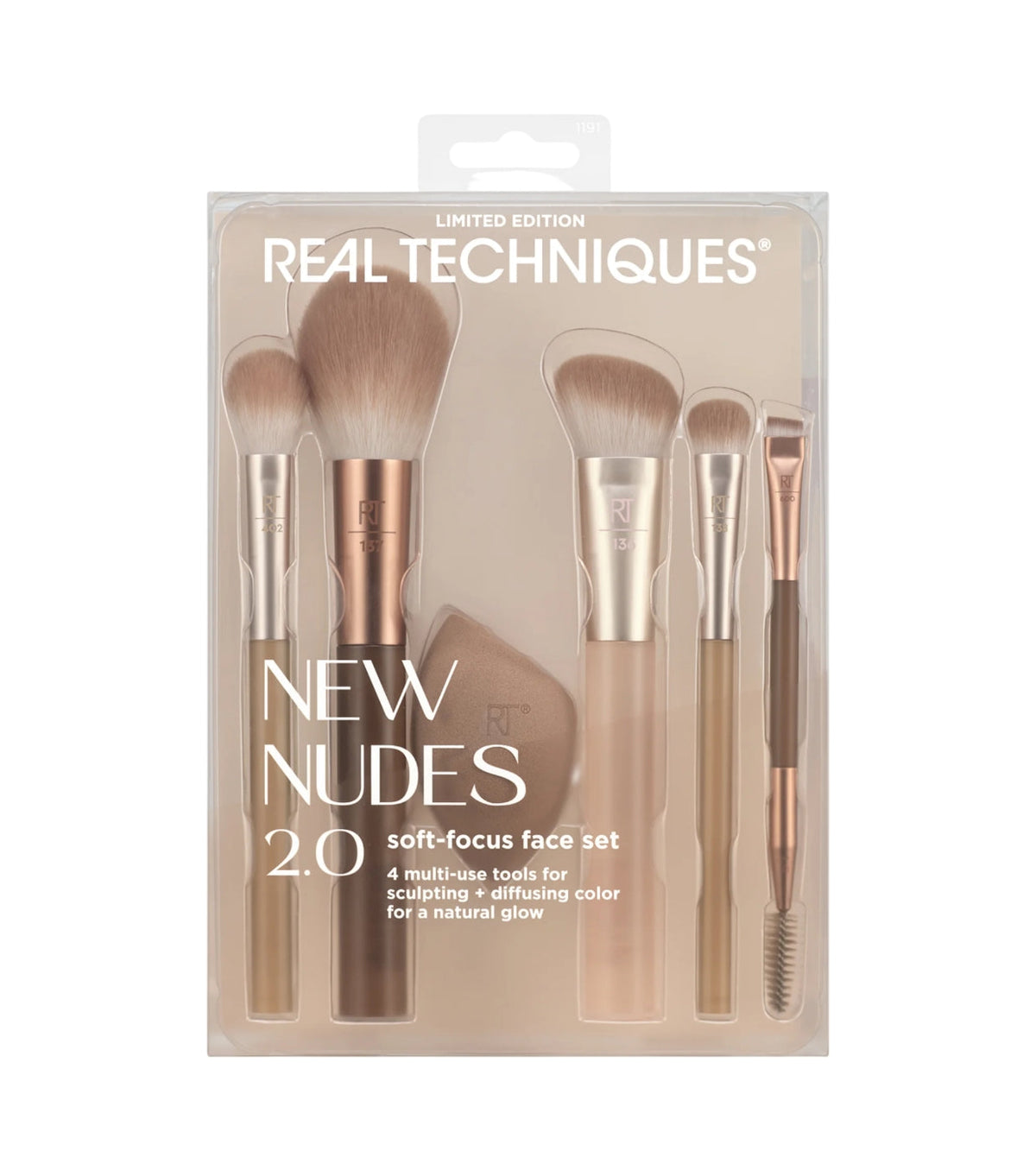 Real Techniques New Nude 2.0 Soft-Focus Makeup Brush Set