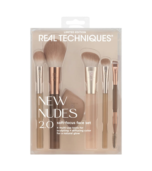 Real Techniques New Nude 2.0 Soft-Focus Makeup Brush Set