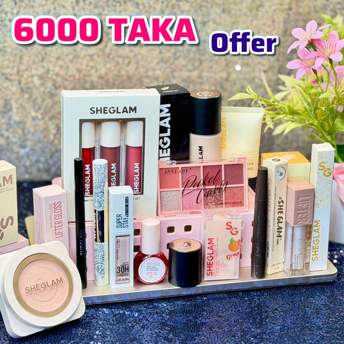 💖 𝗦𝗛𝗘𝗚𝗟𝗔𝗠 𝘅 𝗠𝗮𝘆𝗯𝗲𝗹𝗹𝗶𝗻𝗲 — Full Coverage Glam Makeup Combo ✨